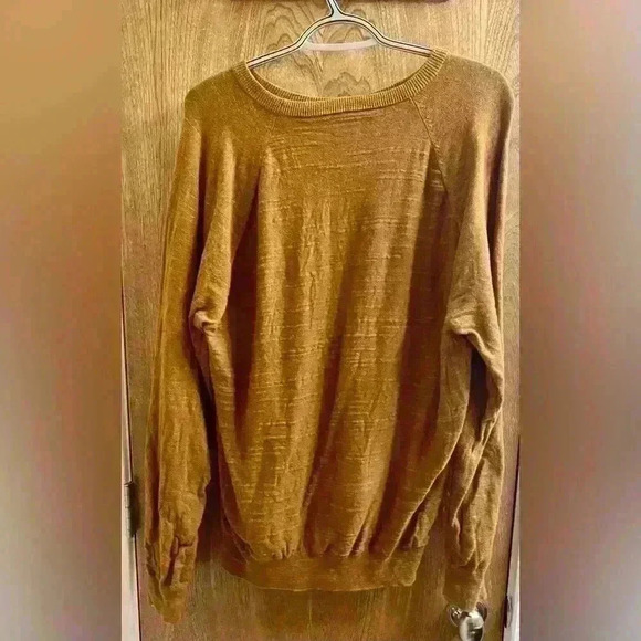 J. Crew Lightweight Men’s Cotton Sweater Size Large in Camel Brown - Picture 2 of 4